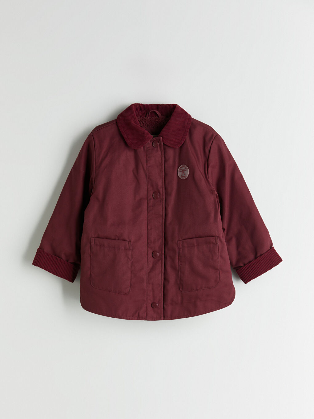 LCW Kids Shirt Collar Girl's Coat -W55334Z1-HJC