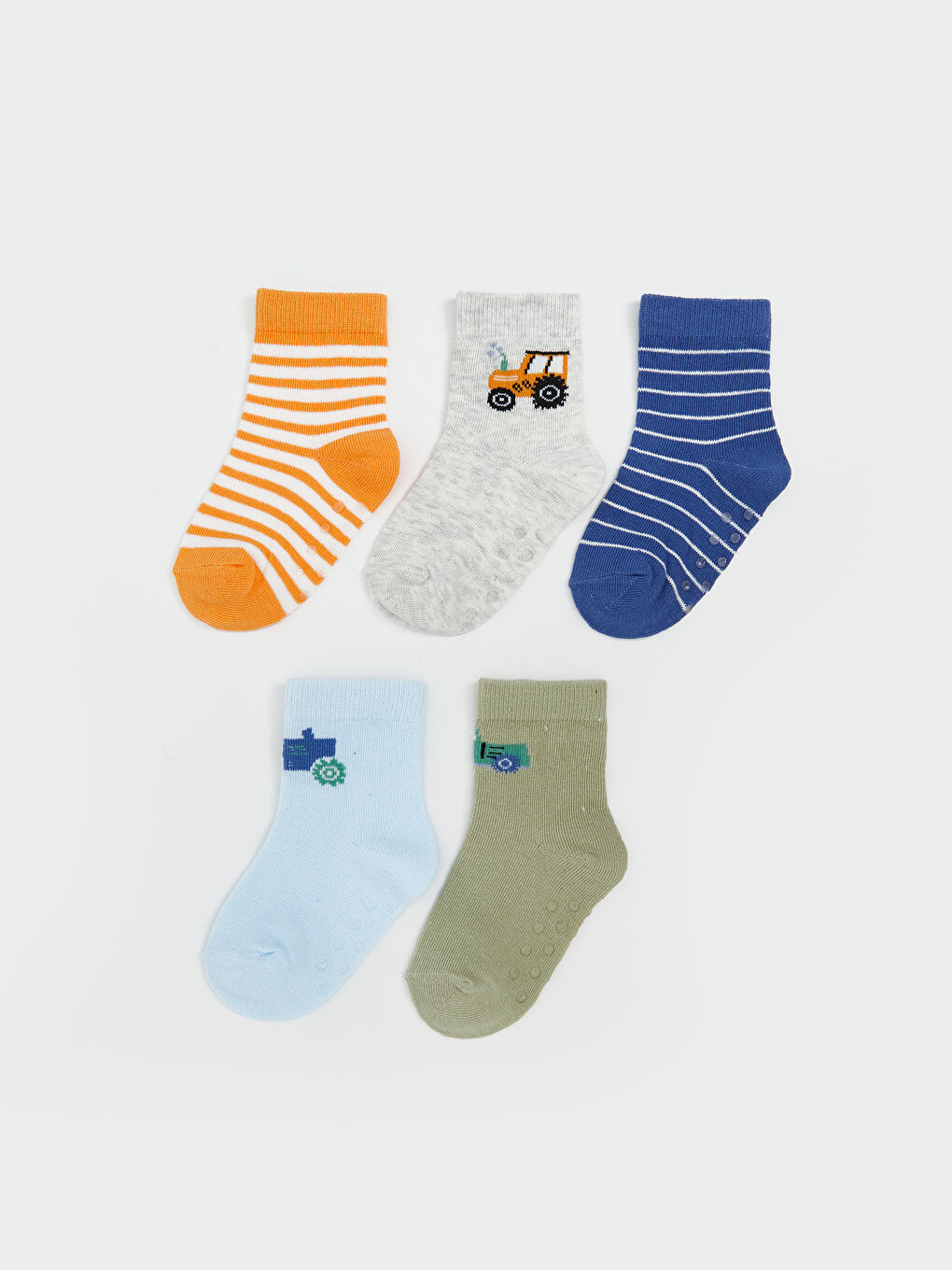 LCW baby گۆرەوی قاچی چاپی منداڵان بۆ کوڕان ٥ دانە لەیەک پاکەتدا -W55346Z1-M95