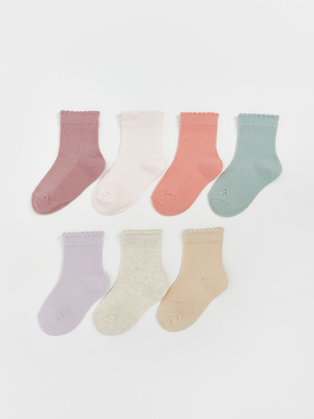LCW baby Patterned Baby Girl Socket Socks 7-pack -W55356Z1-GEG