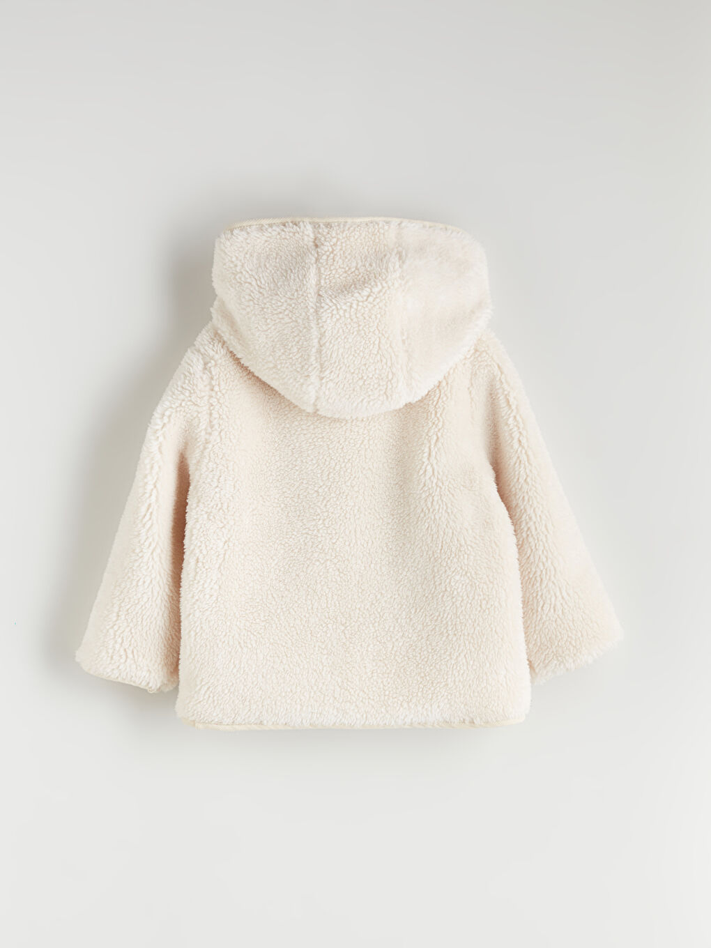 Hooded Plush Girl's Coat-3