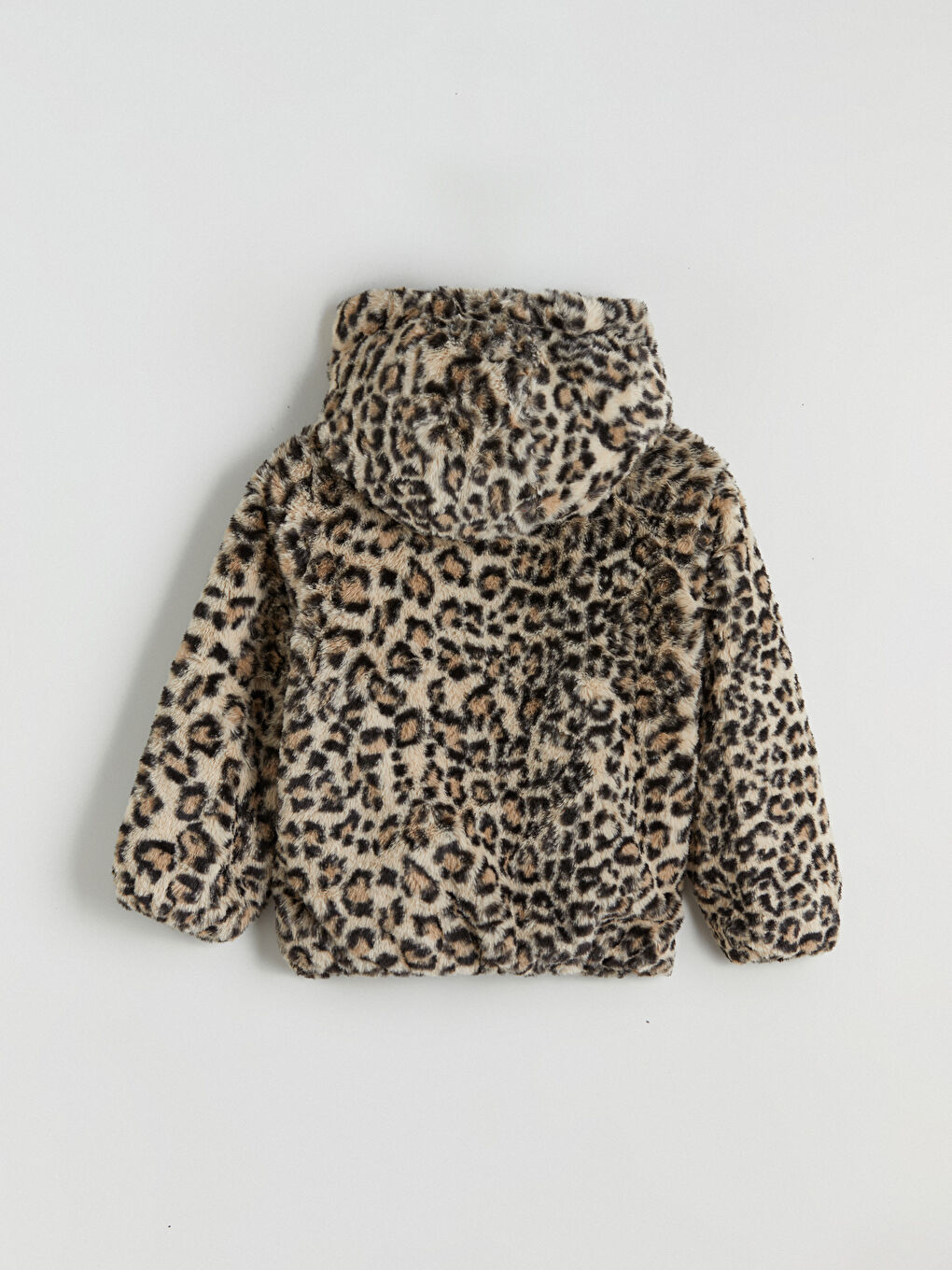 Leopard Print Girls' Plush Coat-6