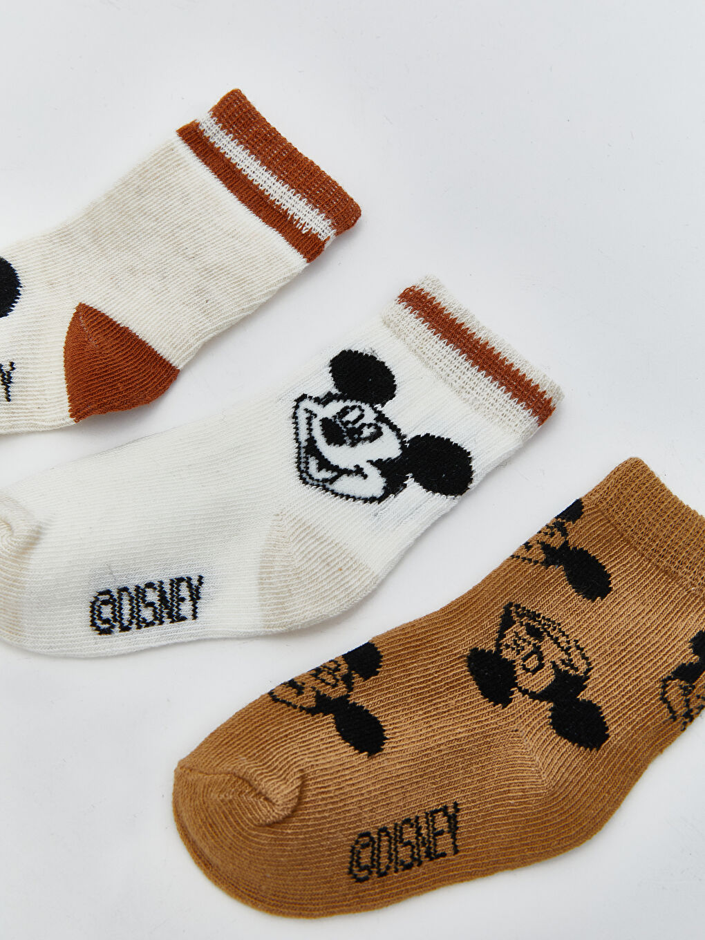 LCW baby Mickey Mouse Printed Baby Boys' Ankle Socks 3-Pack -W55388Z1-D2Y