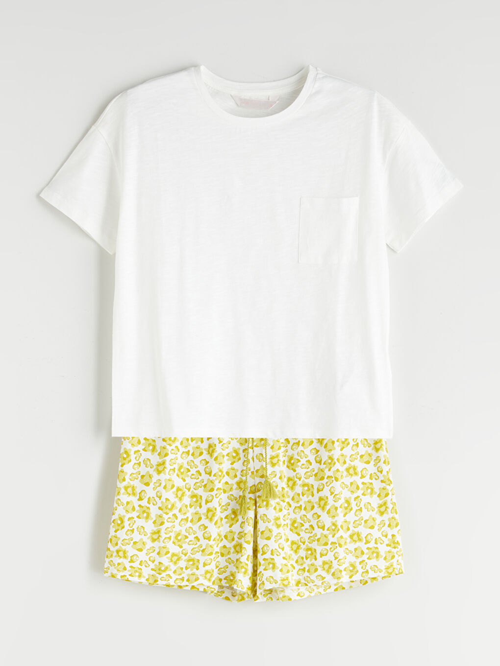 LCW DREAM Crew Neck Floral Women's Short Pyjama Set -W55418Z8-LRF