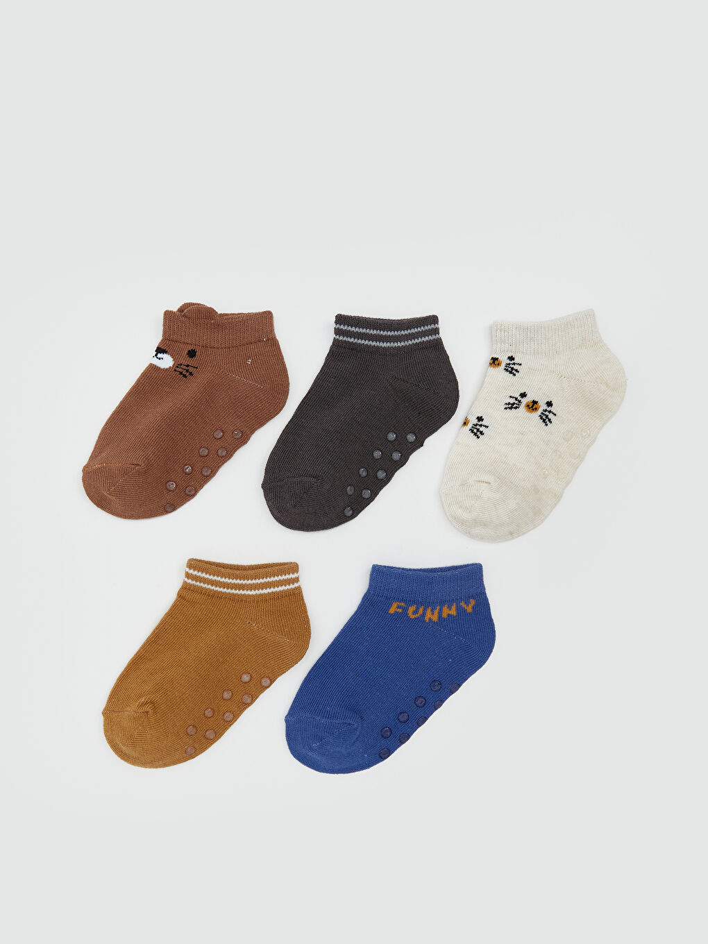 LCW baby Printed Baby Boys Trainer Socks 5 Pack -W55422Z1-D5H