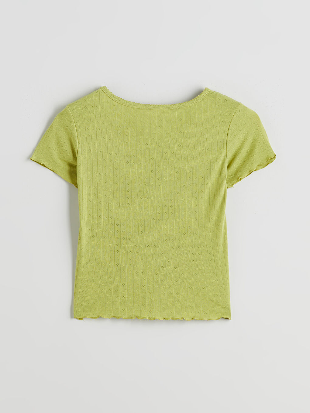 Yeşil V Yaka Kadın Pijama Üstü-1