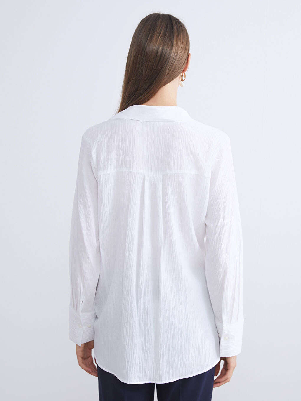 LCWAIKIKI Classic Textured Women's Shirt -W55442Z8-Q6K