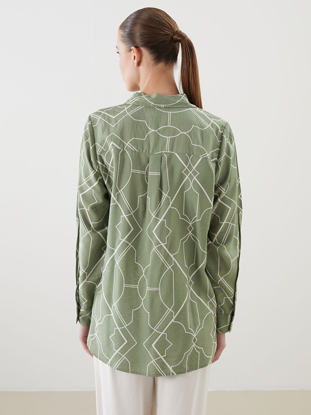 LCWAIKIKI Classic Patterned Women's Shirt -W55443Z8-F9C