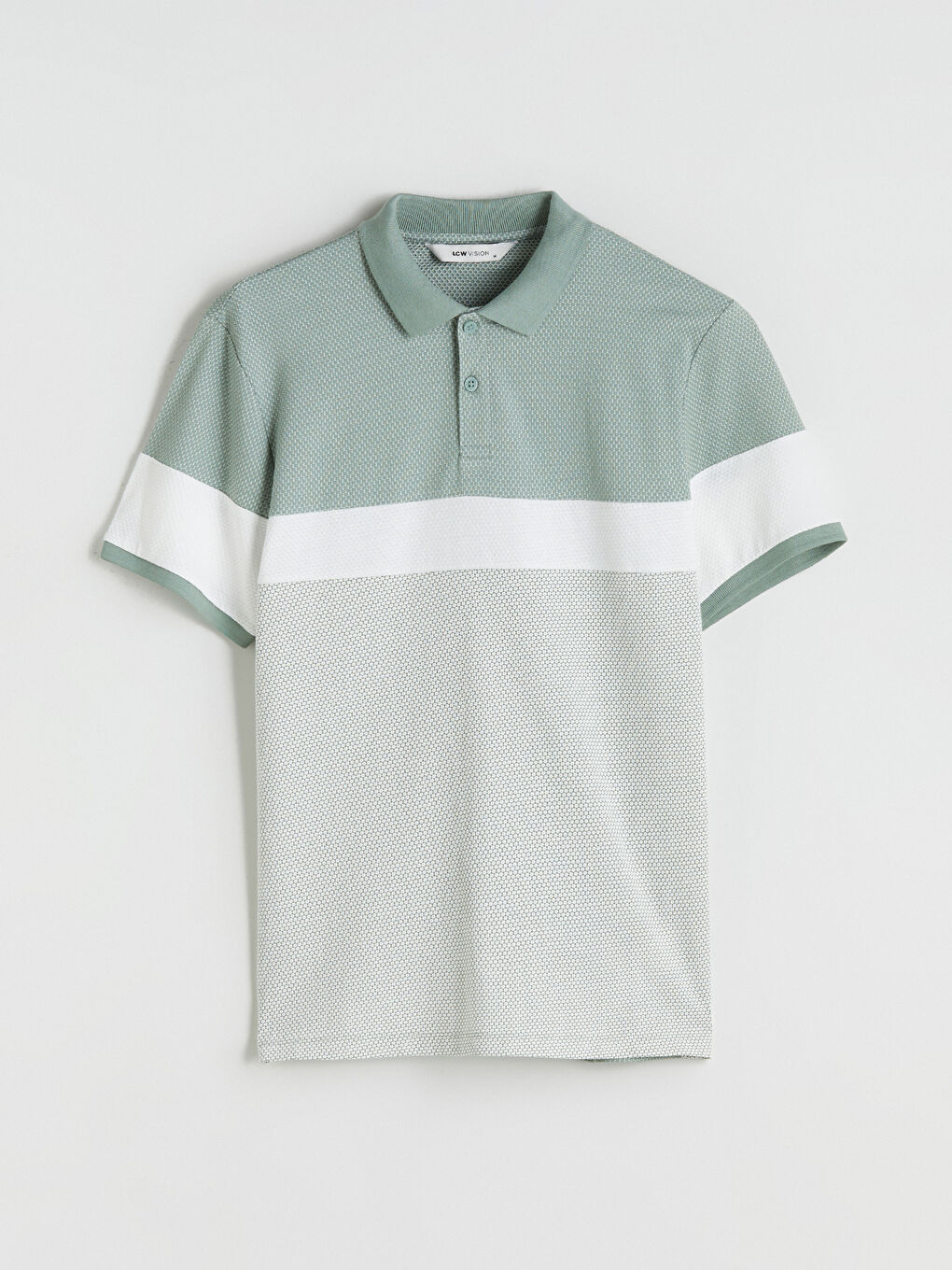 Polo Neck Color Block Men's T-Shirt-4
