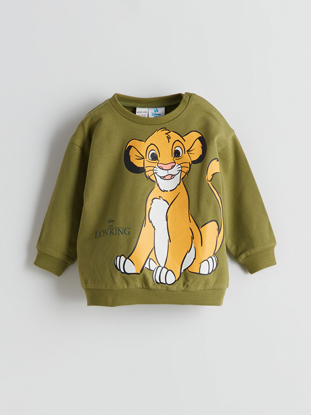 LCW baby Crew Neck Lion King Printed Baby Boys' Sweatshirt and Pants 2 Pack Set -W55471Z1-YWA