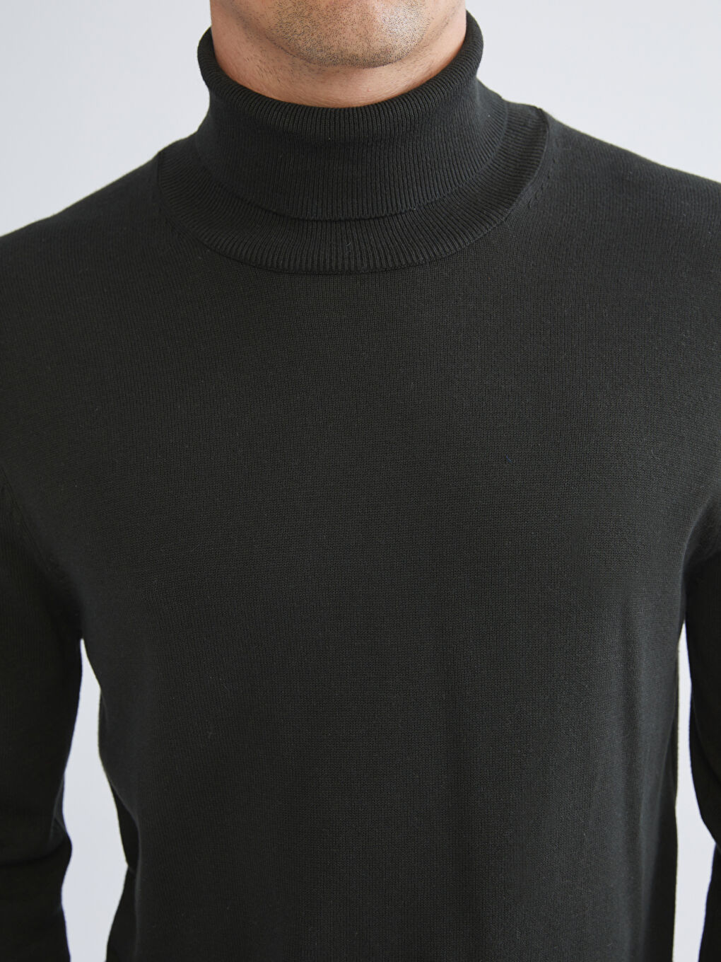 Turtleneck Long Sleeve Men's Knitwear Sweater-2