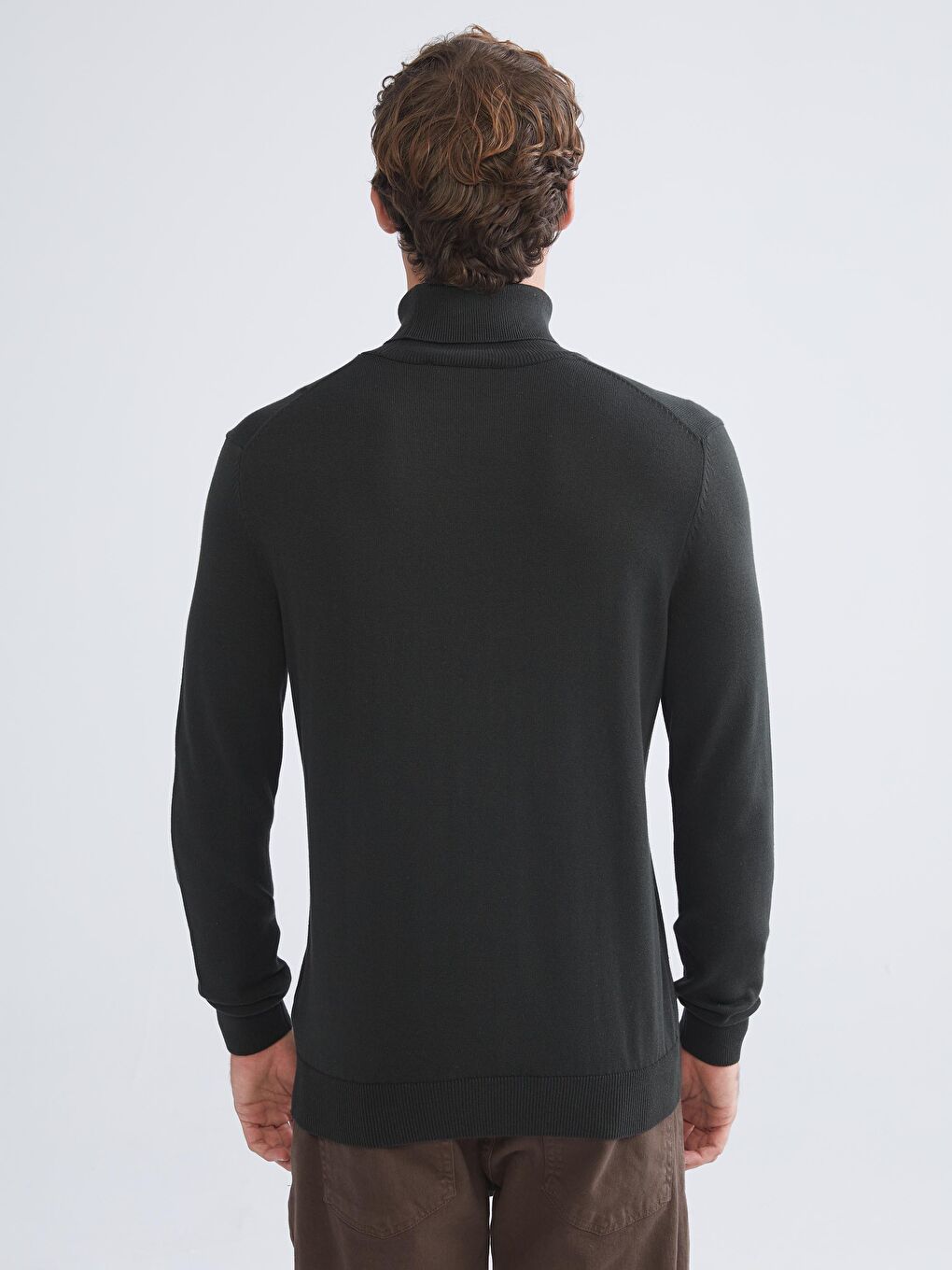 Turtleneck Long Sleeve Men's Knitwear Sweater-3