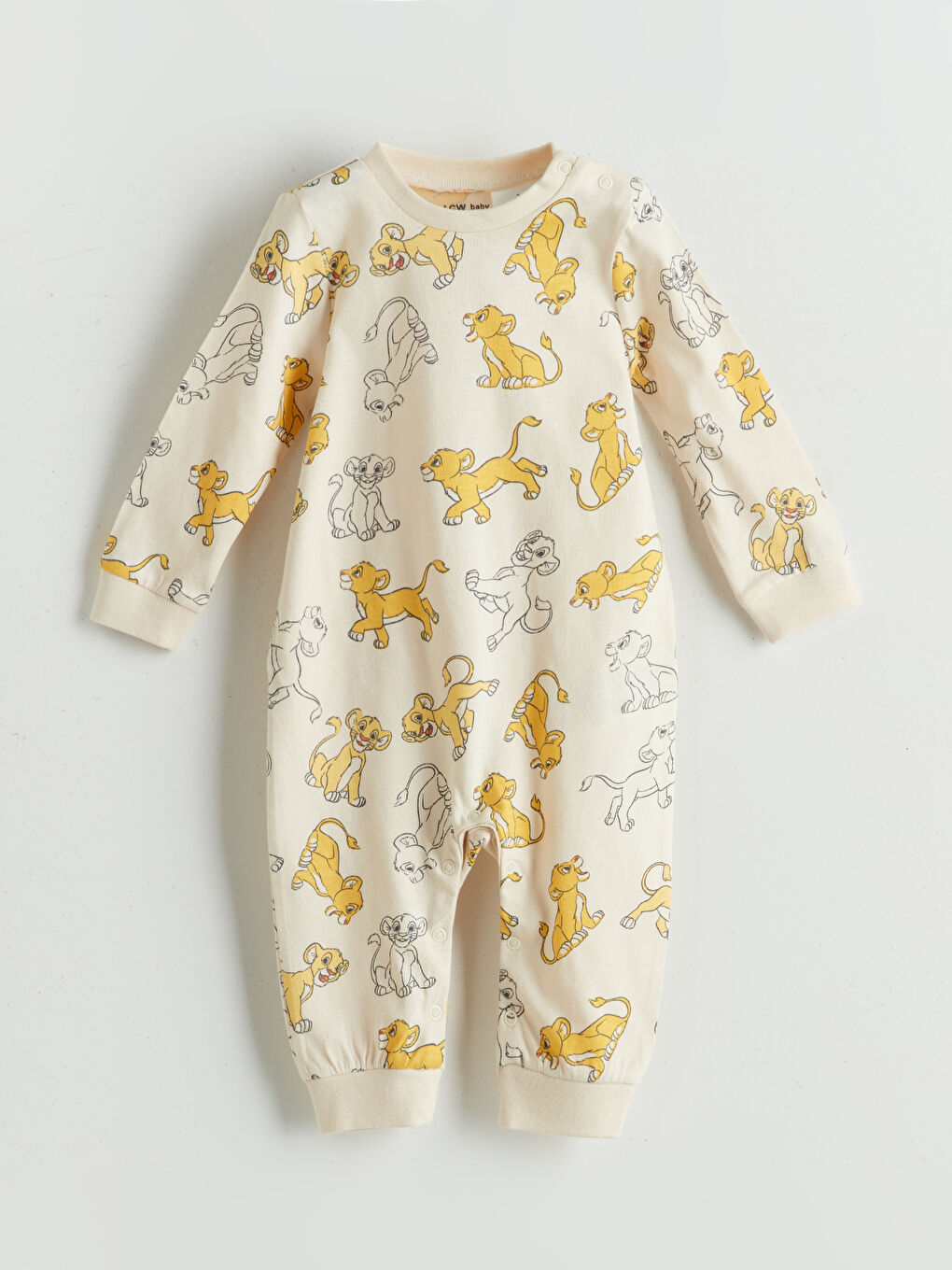 LCW baby Simba Printed Baby Boy Snap Romper 2-Piece Set -W55480Z1-GAQ