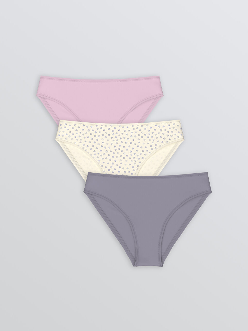 Mor Baskılı Bikini Külot 3'lü