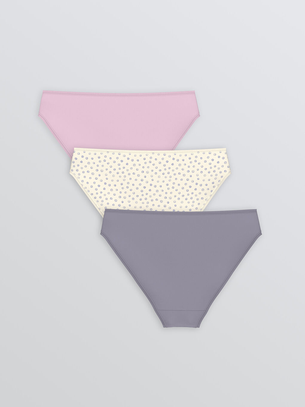 Mor Baskılı Bikini Külot 3'lü-1