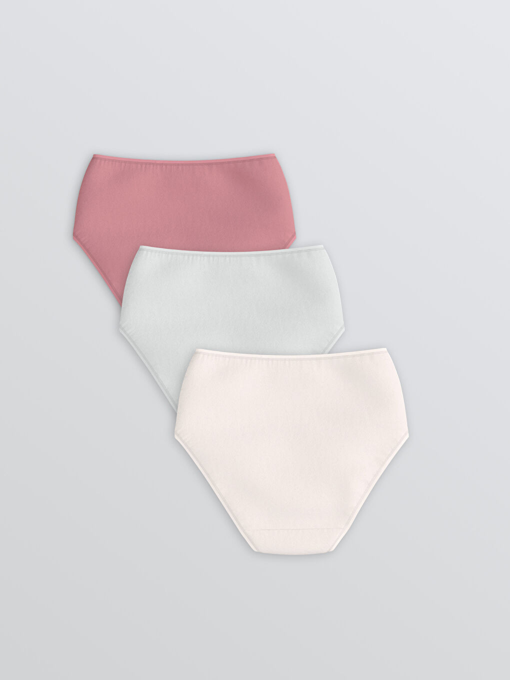 Lila Büyük Beden Düz Klasik Külot 3'lü-1