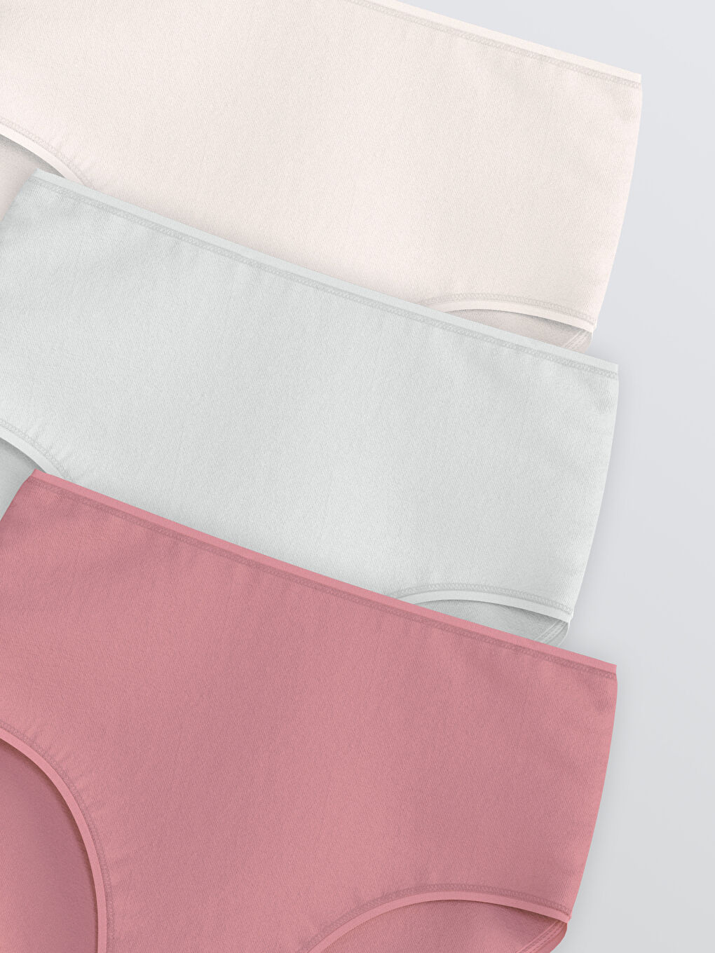 Lila Büyük Beden Düz Klasik Külot 3'lü-2