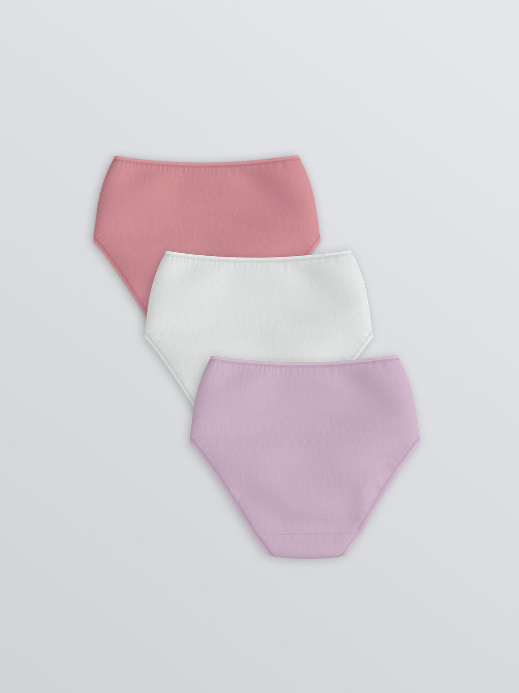 Lila Düz Klasik Külot 3'lü-1
