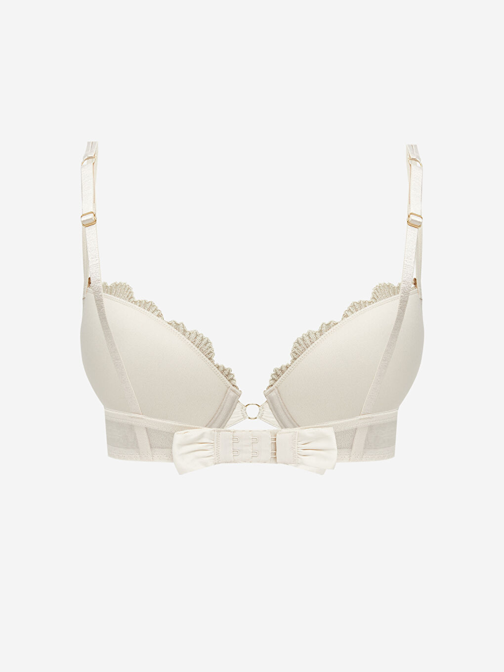 Pembe Balenli Dolgusuz Dantel Detaylı Fantezi Tişört Sütyen-1