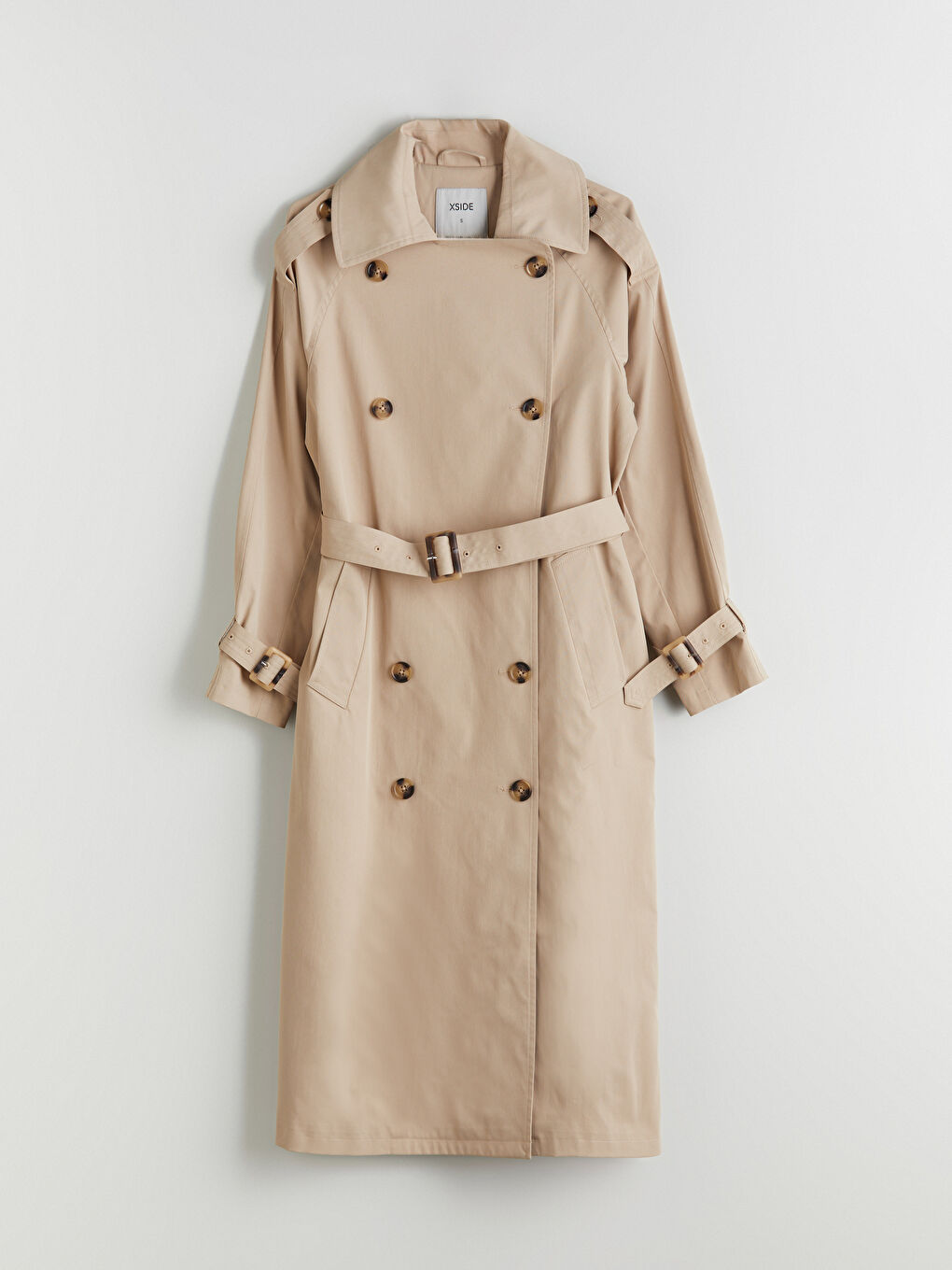 Double Breasted Collar Oversize Women's Trenchcoat-5
