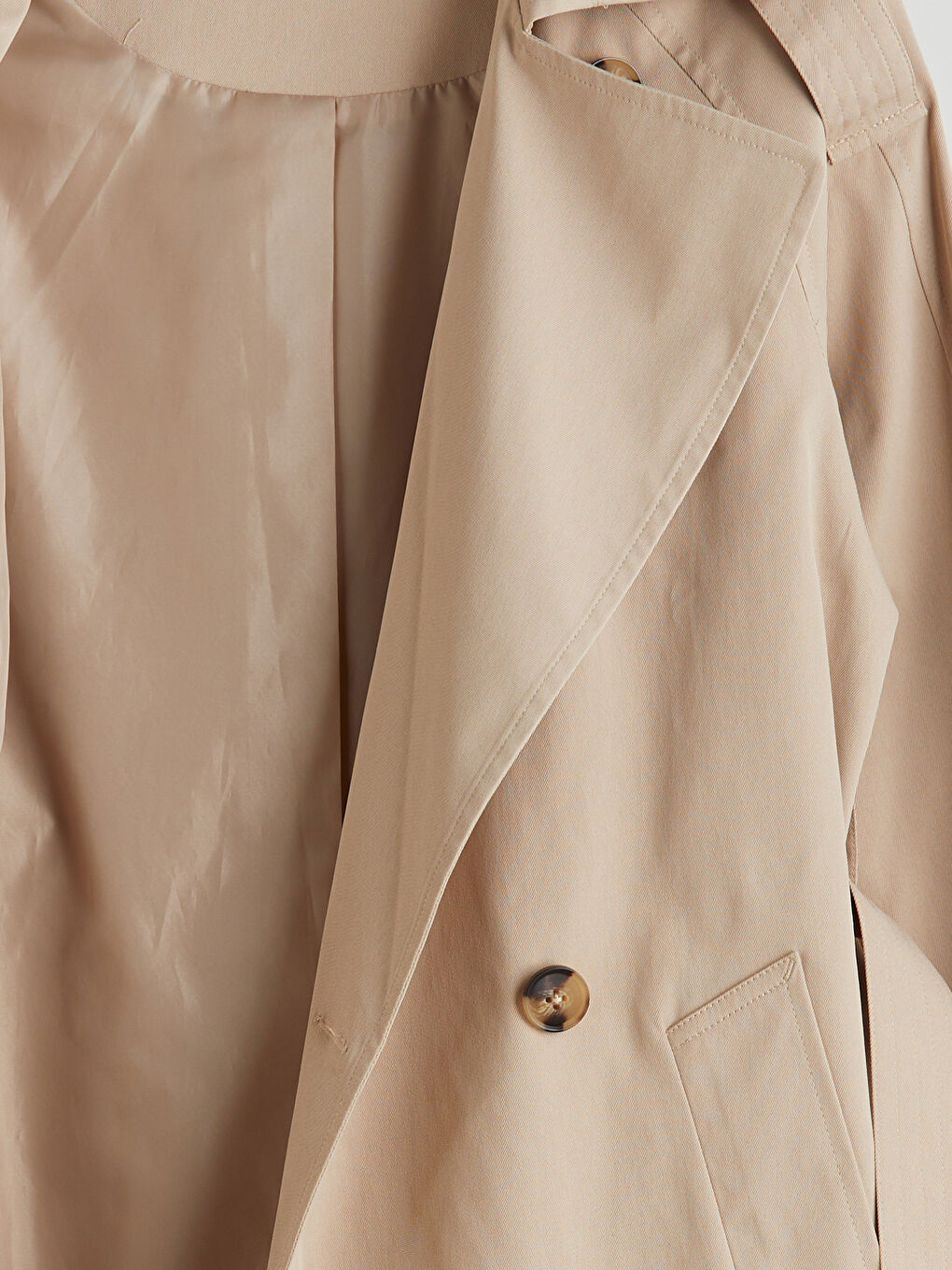 Double Breasted Collar Oversize Women's Trenchcoat-6