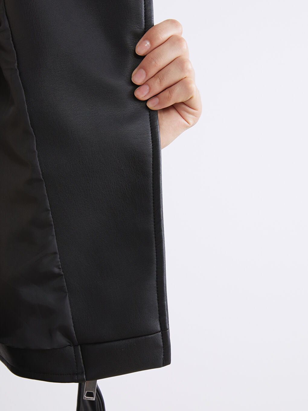 XSIDE Biker Neck Women's Faux Leather Jacket -W55509Z8-CVL