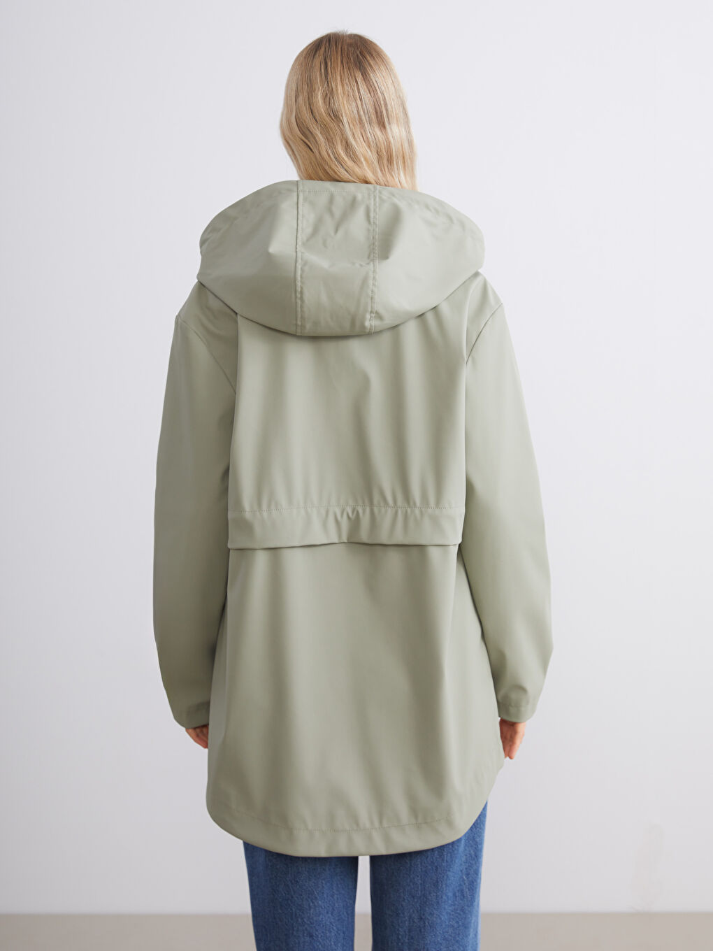Hooded Oversize Women's Raincoat-4