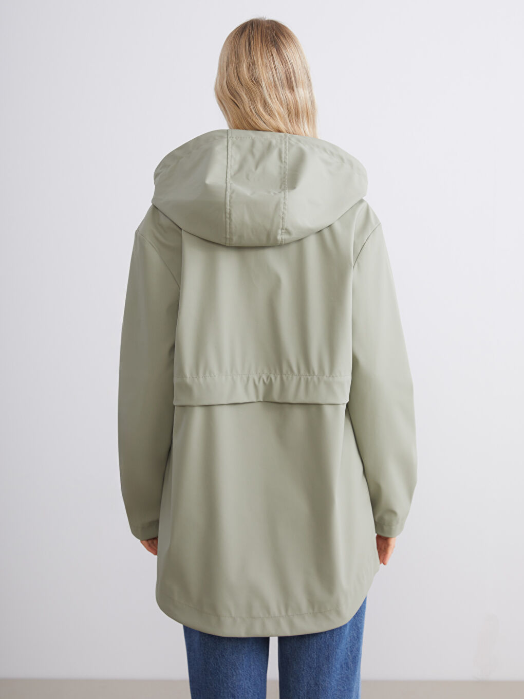Hooded Oversize Women's Raincoat-4