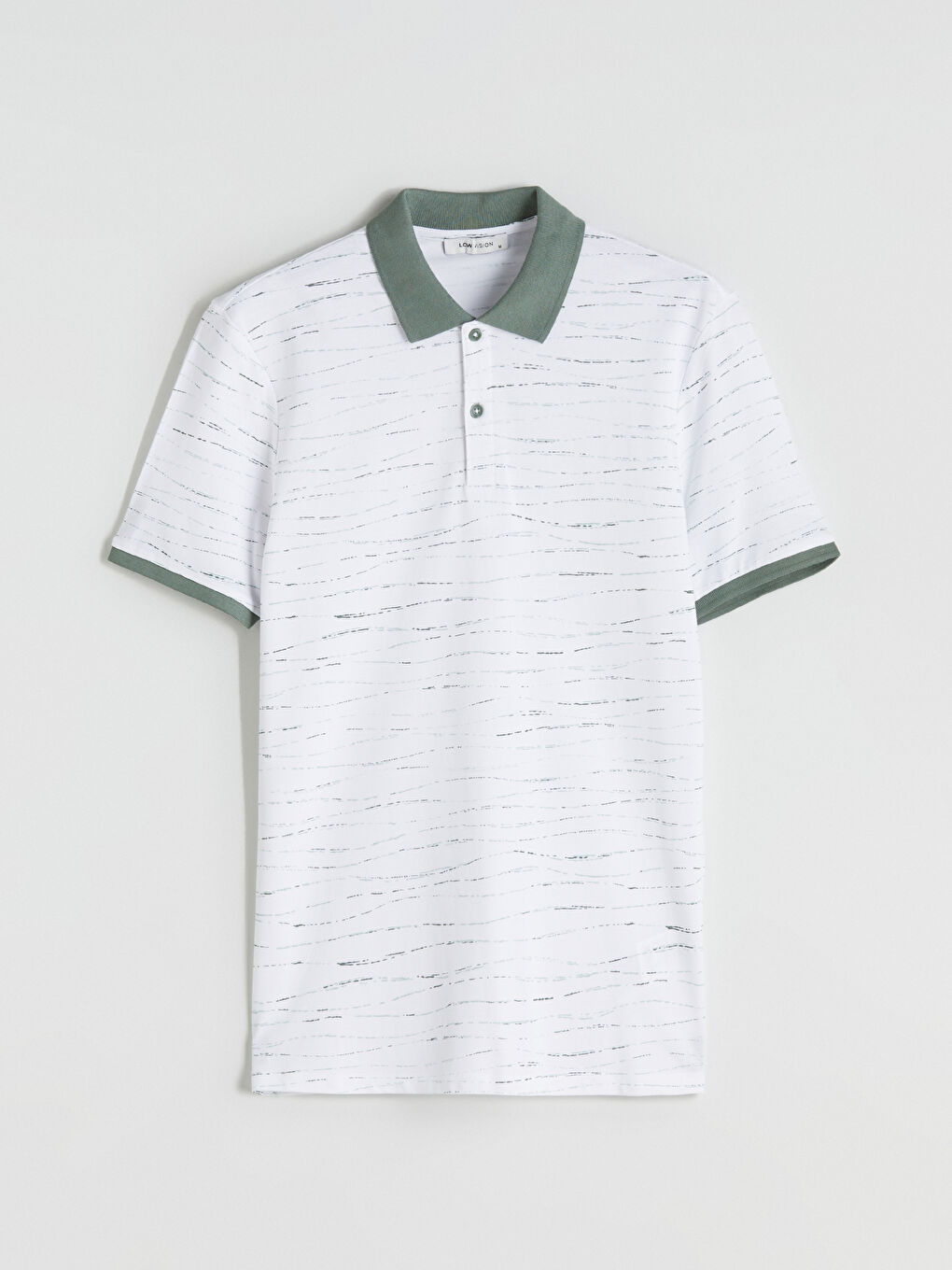Polo Neck Short Sleeve Patterned Jersey Men's T-Shirt-8