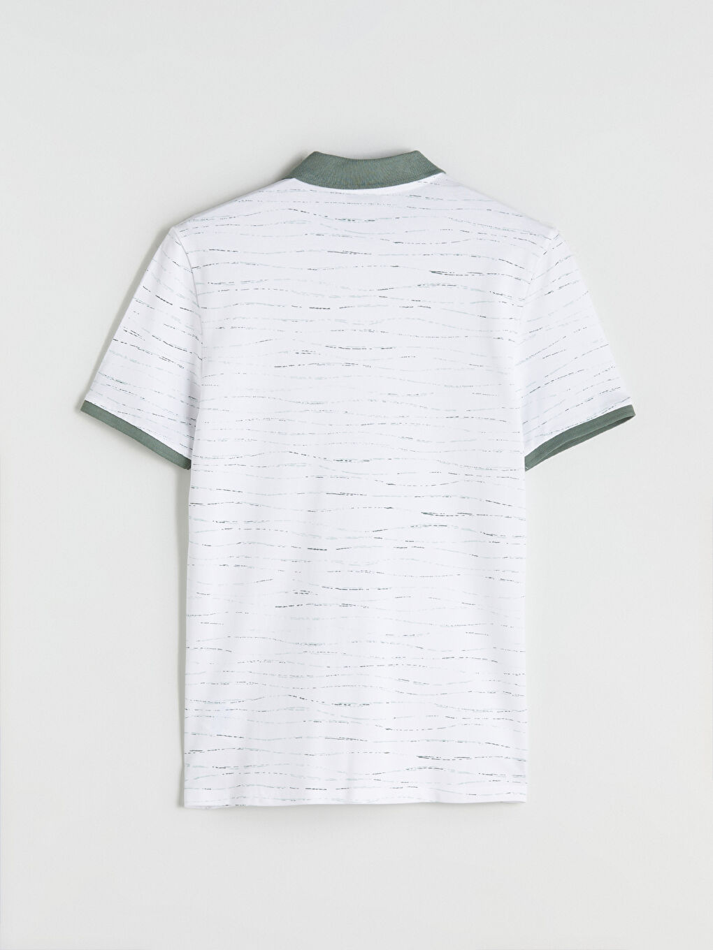 Polo Neck Short Sleeve Patterned Jersey Men's T-Shirt-10