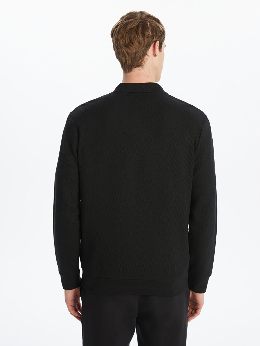 Polo Neck Men's Sweatshirt-3