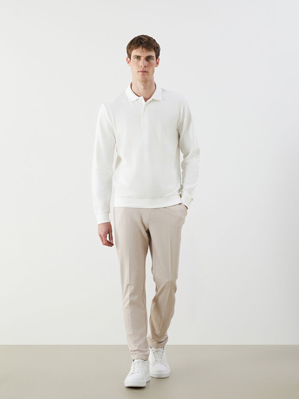 Polo Neck Men's Sweatshirt-1
