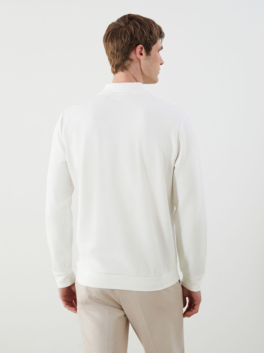 Polo Neck Men's Sweatshirt-3