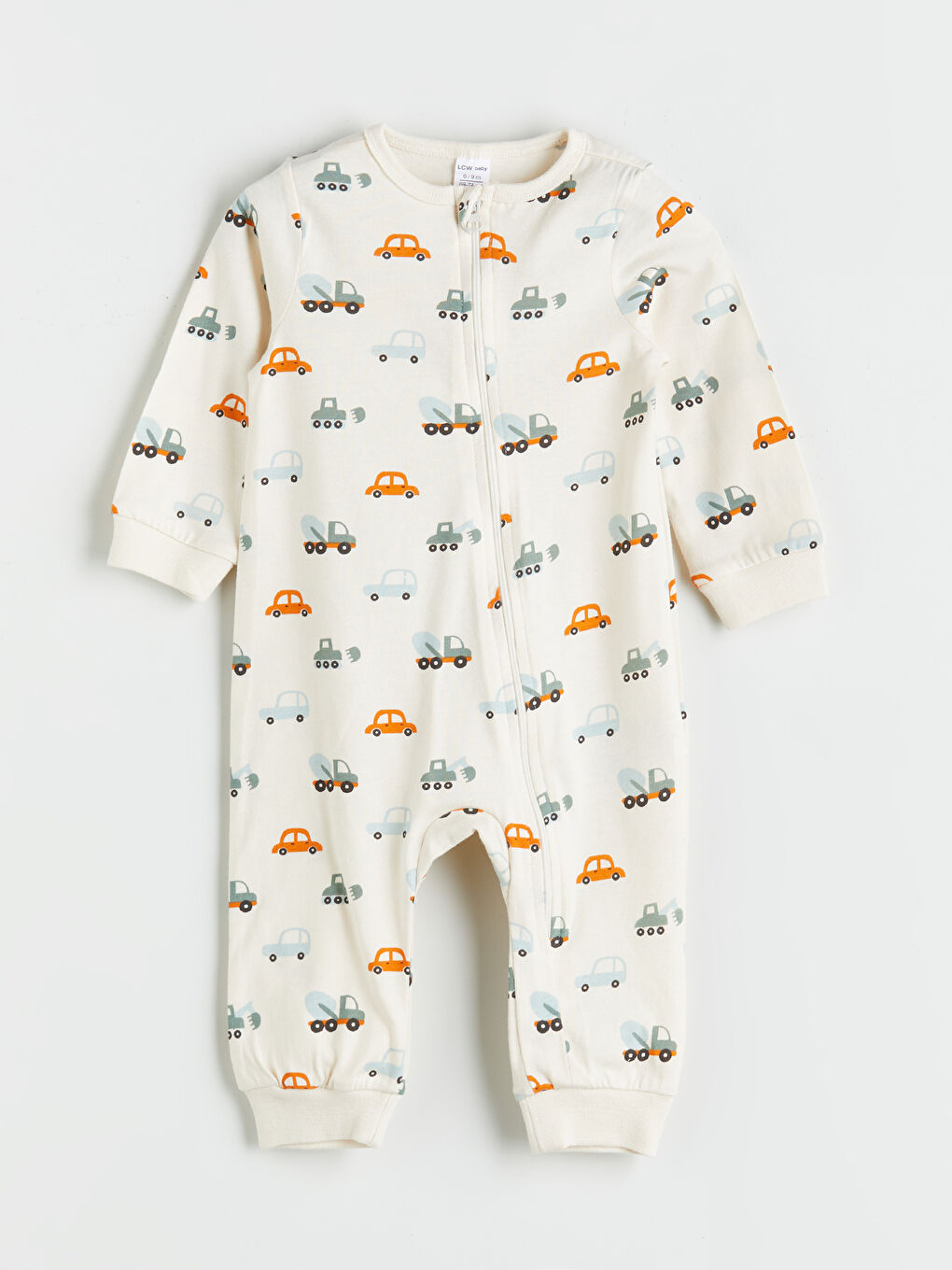 LCW baby Crew Neck Printed Baby Boys' Jumpsuit 2 Pack -W55545Z1-GC8