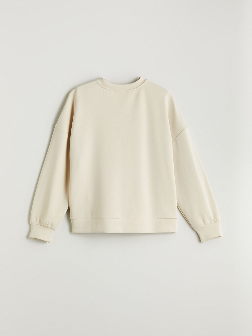 LCW Vision Crew Neck Embroidered Oversize Women's Sweatshirt -W55564Z8-G7K