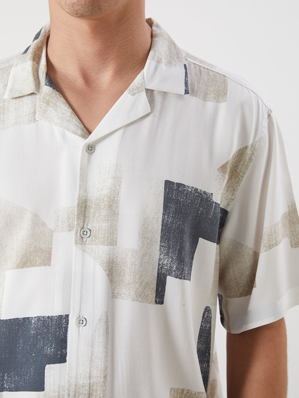 LCW Vision Regular Fit Short Sleeve Patterned Men's Shirt -W55580Z8-Y0T