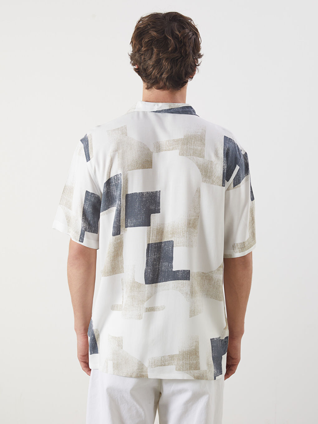 LCW Vision Regular Fit Short Sleeve Patterned Men's Shirt -W55580Z8-Y0T