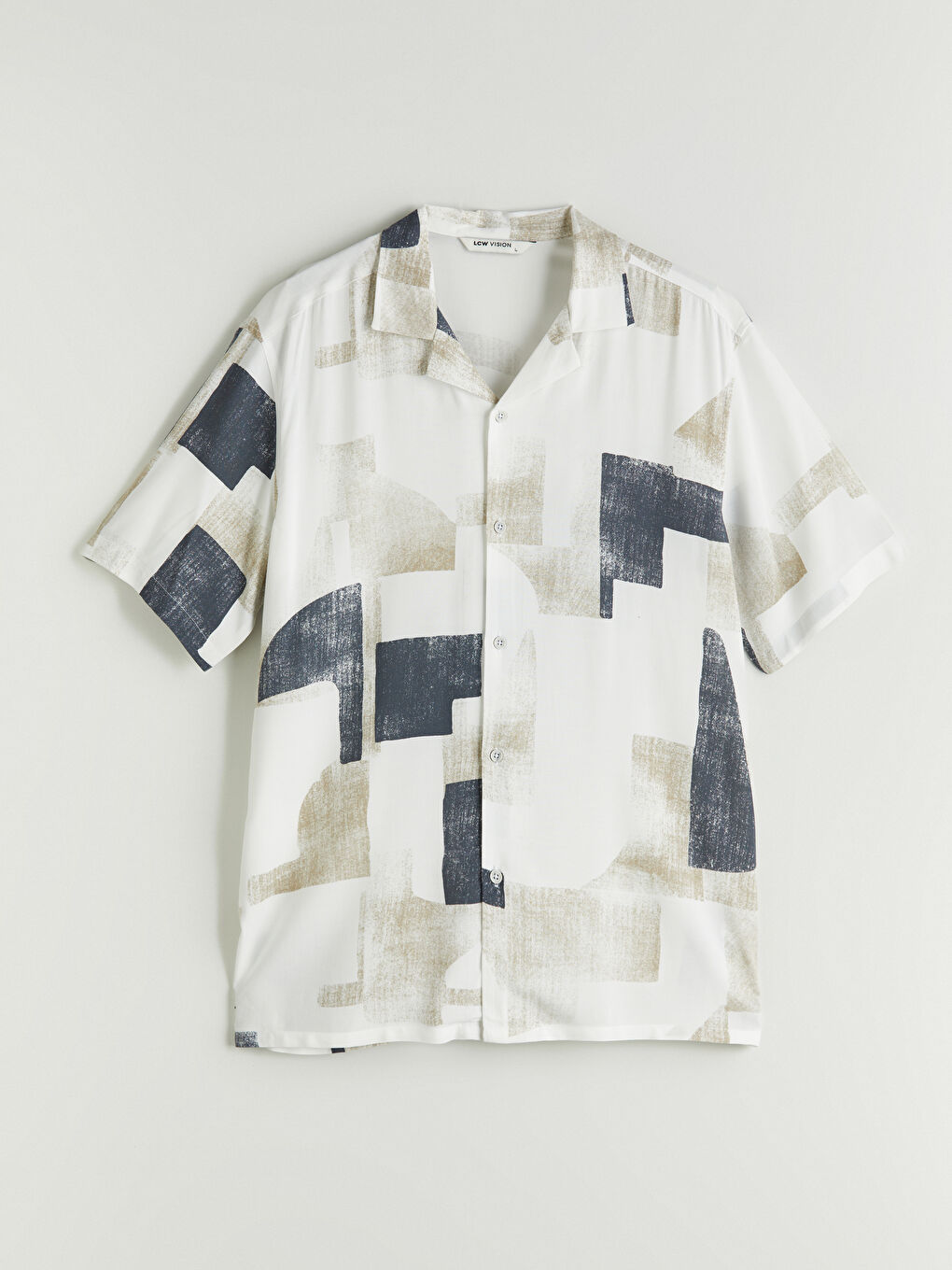 LCW Vision Regular Fit Short Sleeve Patterned Men's Shirt -W55580Z8-Y0T