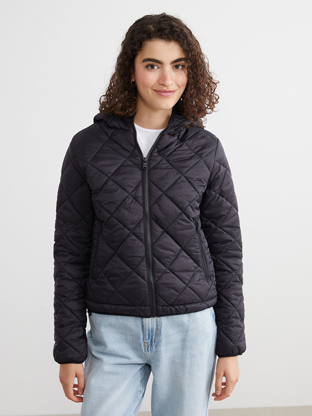 XSIDE Hooded Quilted Women's Puffer Coat -W55586Z8-CVL