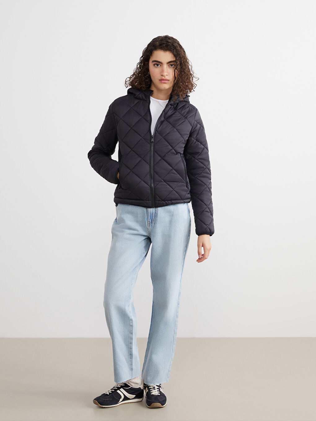 XSIDE Hooded Quilted Women's Puffer Coat -W55586Z8-CVL