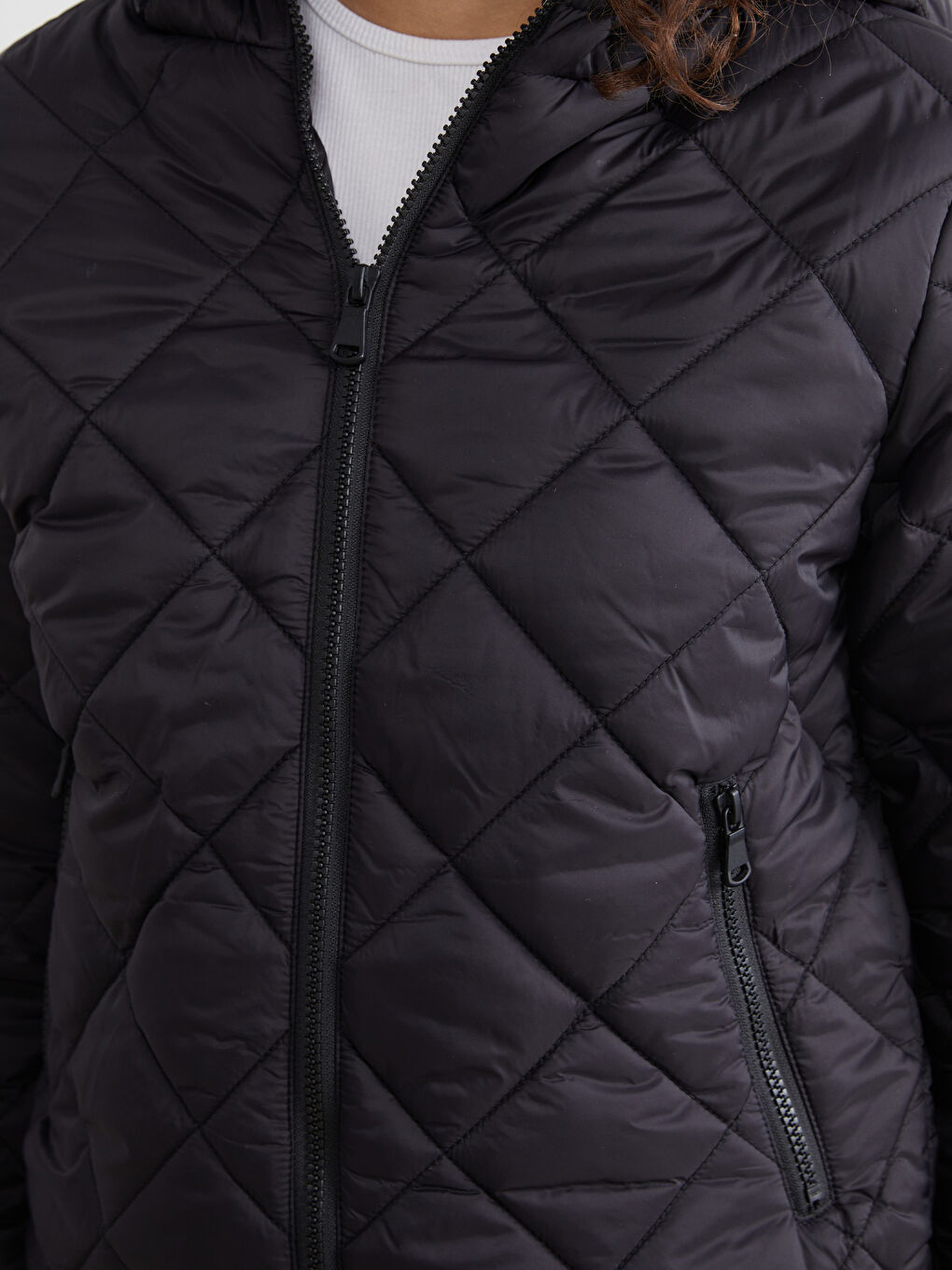 XSIDE Hooded Quilted Women's Puffer Coat -W55586Z8-CVL