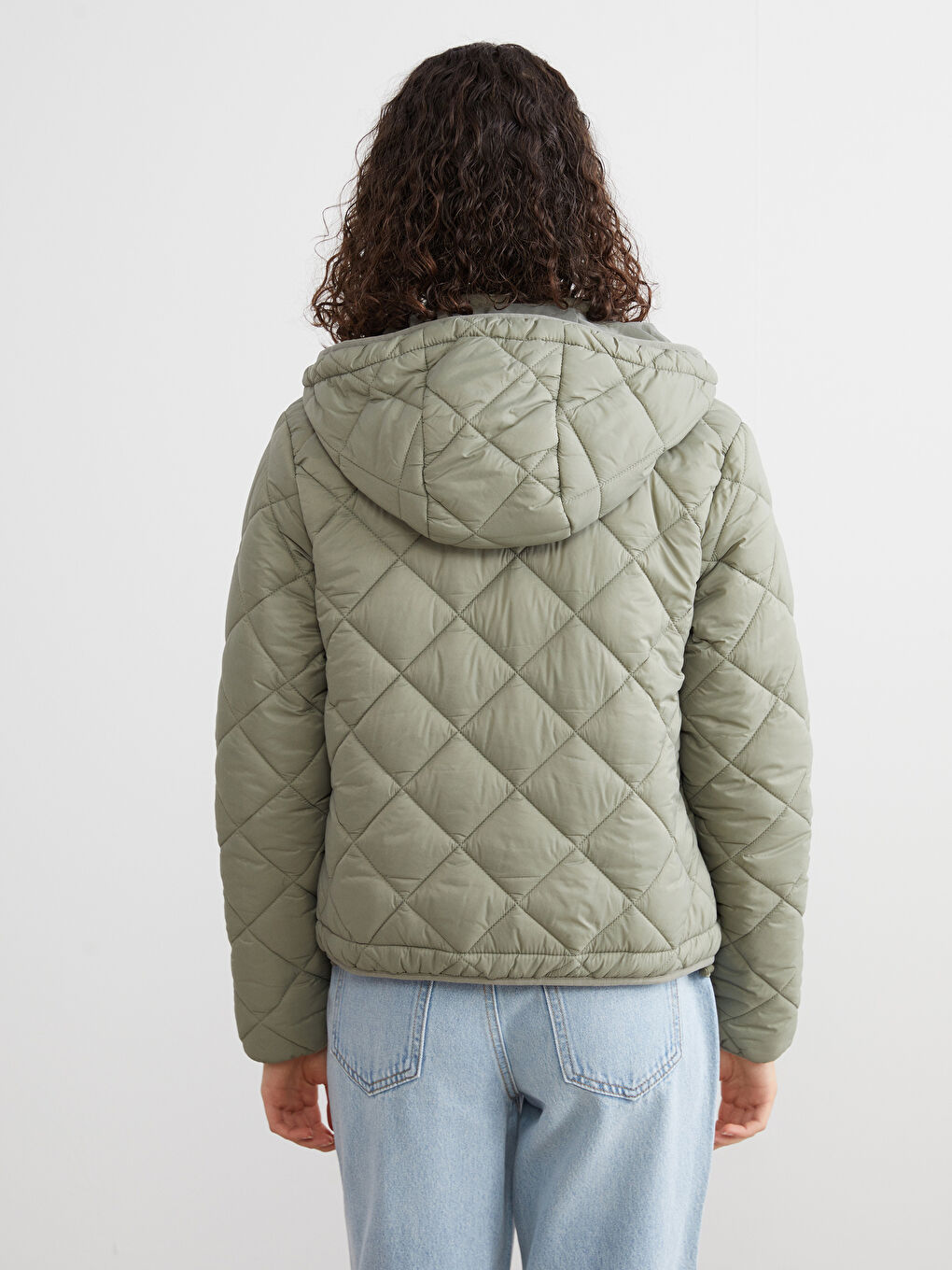 XSIDE Hooded Quilted Women's Puffer Coat -W55586Z8-KEL