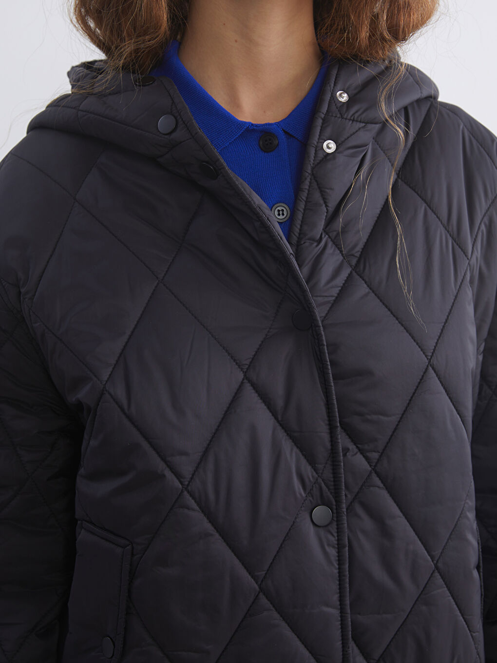 Hooded Quilted Oversize Women's Puffer Coat-2