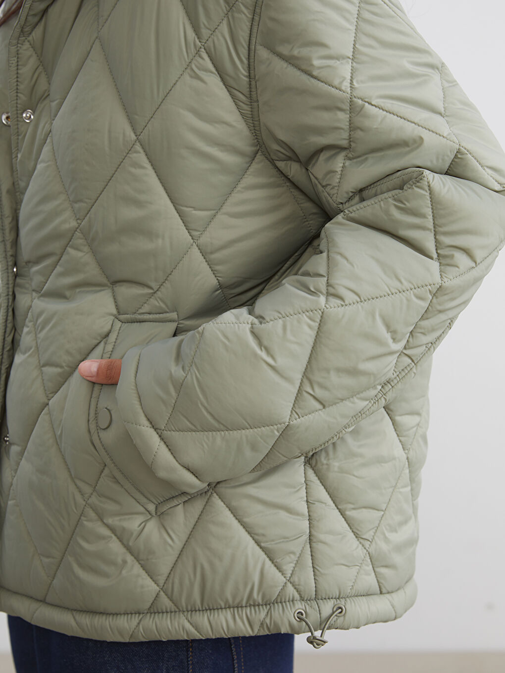 Hooded Quilted Oversize Women's Puffer Coat-2