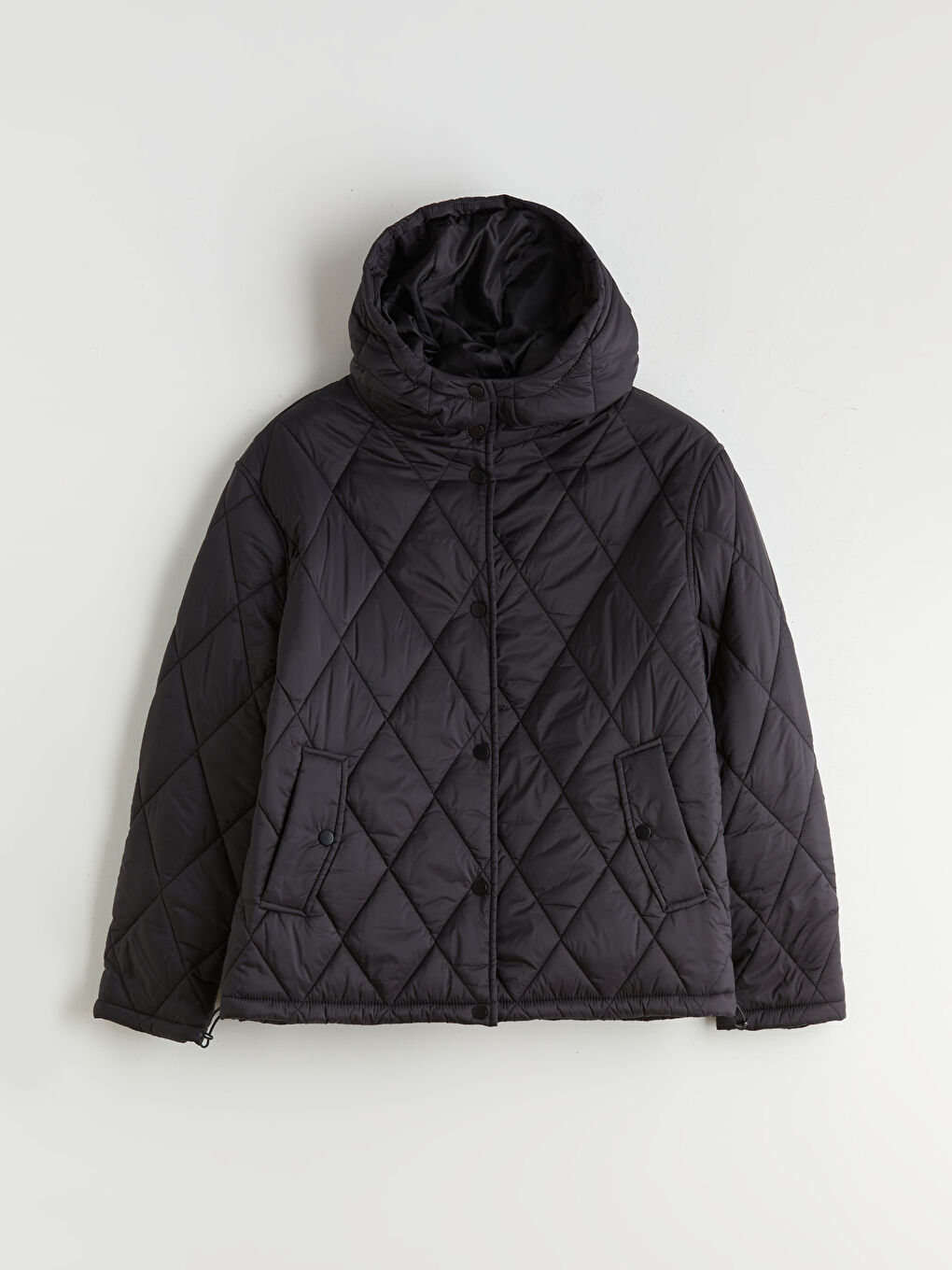 Hooded Quilted Oversize Women's Puffer Coat-5