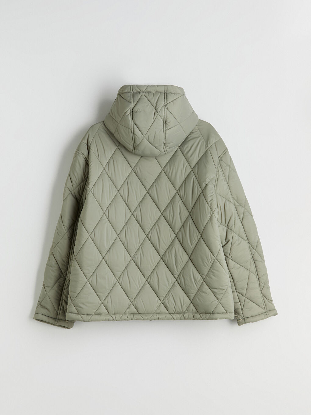 Hooded Quilted Oversize Women's Puffer Coat-2