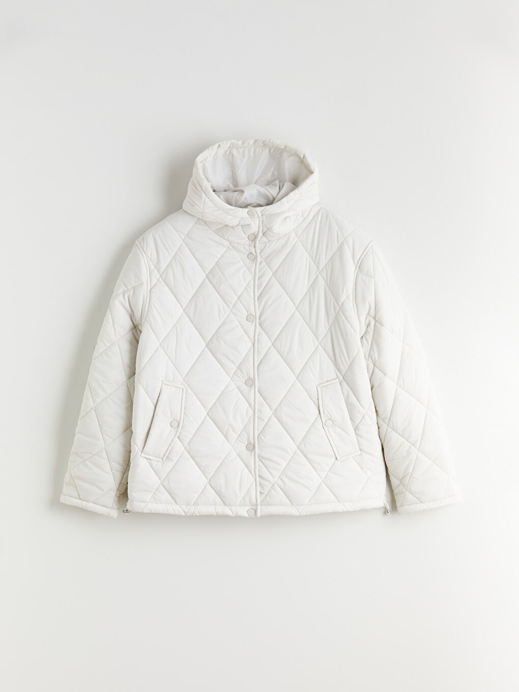 Hooded Quilted Oversize Women's Puffer Coat-5