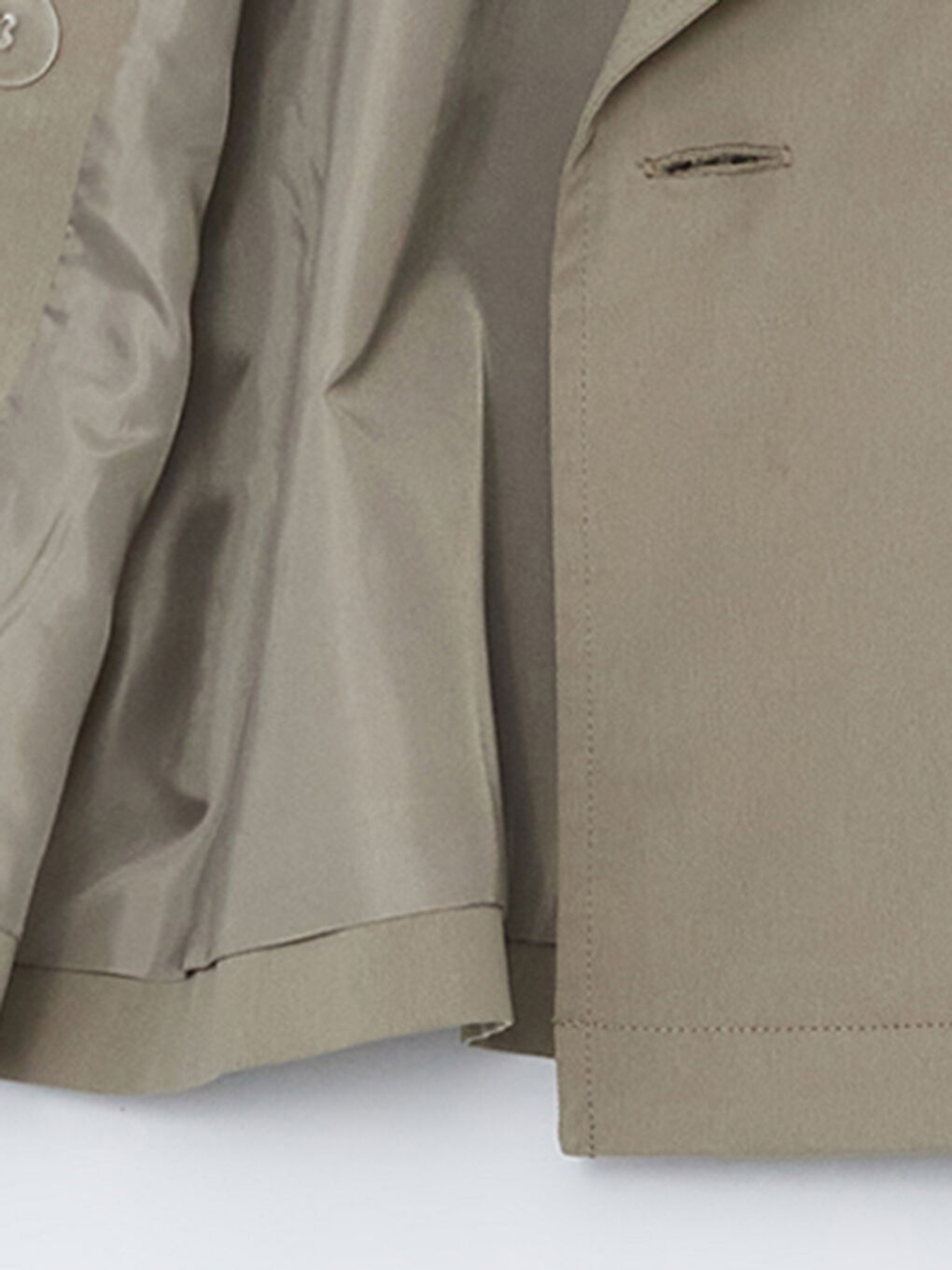 XSIDE Collared Neck Crop Women's Trenchcoat -W55594Z8-D2J