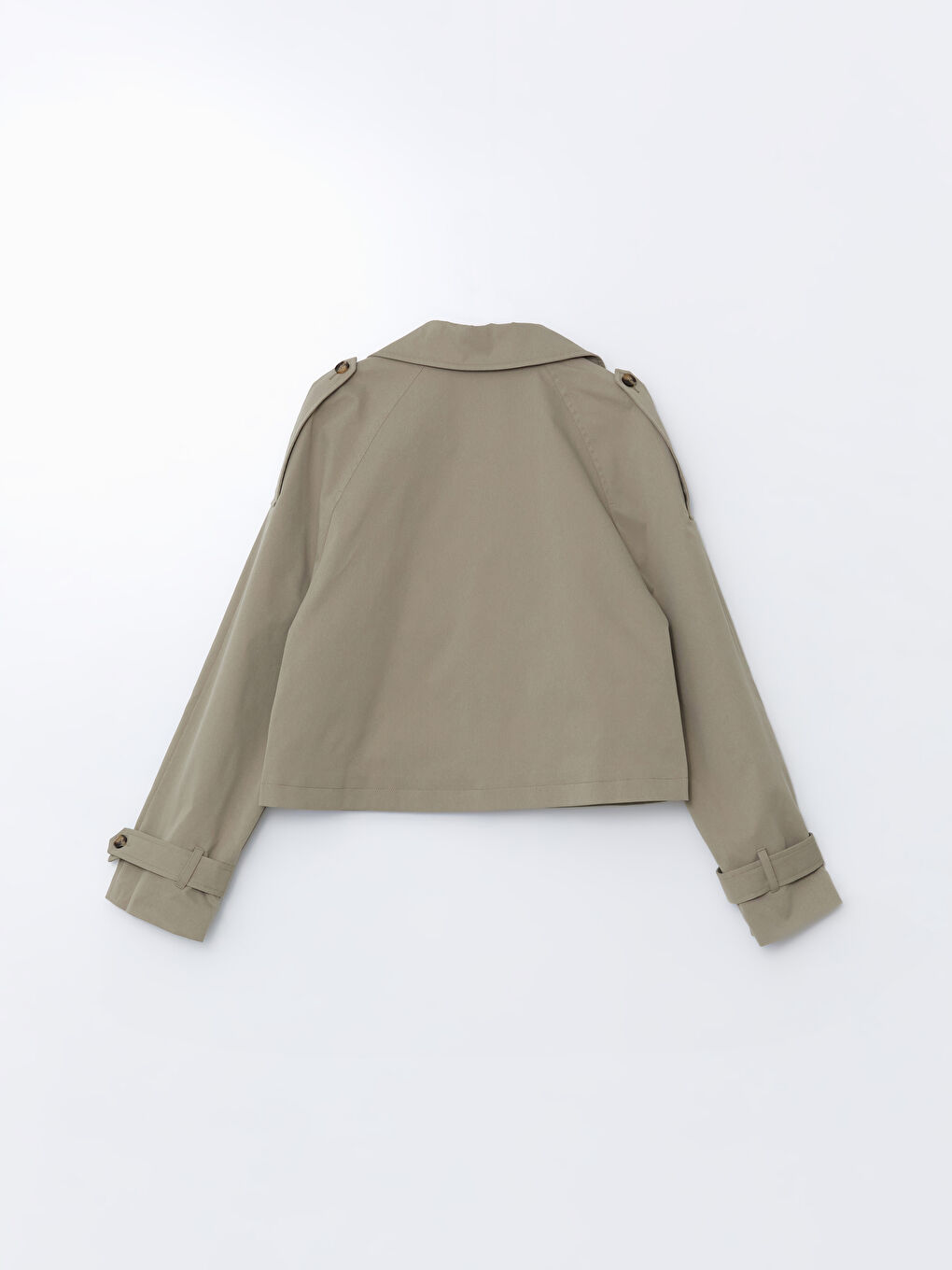 XSIDE Collared Neck Crop Women's Trenchcoat -W55594Z8-D2J
