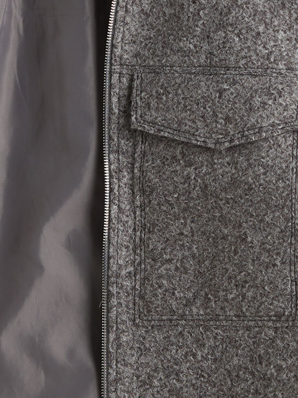 Antrasit Gömlek Yaka Kadın Kaşe Ceket-6