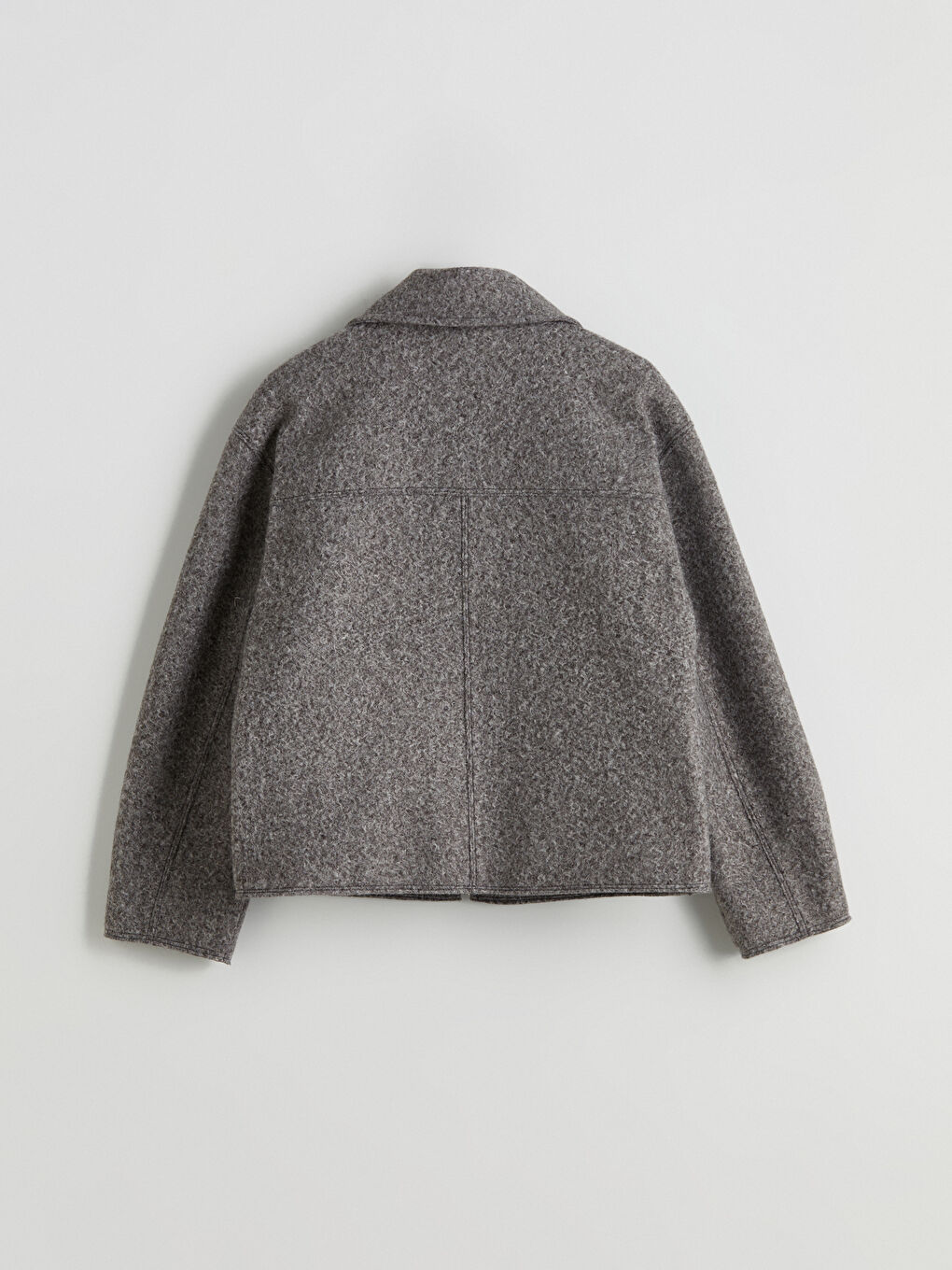 Antrasit Gömlek Yaka Kadın Kaşe Ceket-7